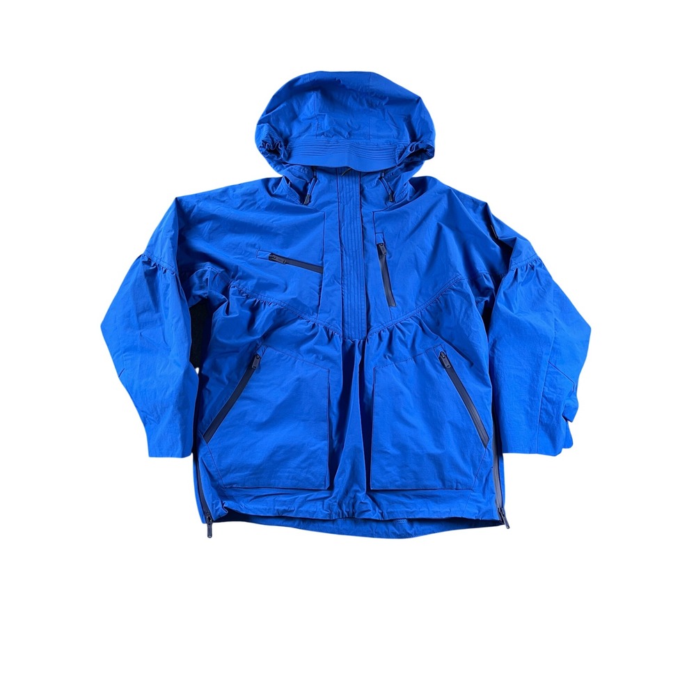 FP Movement Free People All Prepped Up Jacket Blue Hooded Shell OB1616699 Small